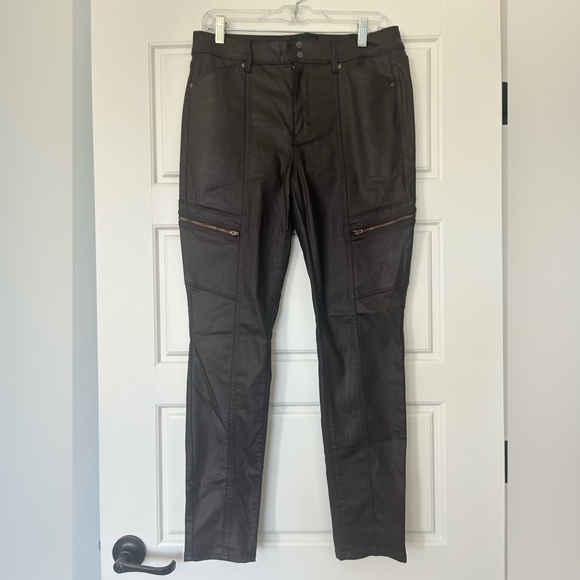White House Black Market, coated cargo high rise skinny’s! Size 10 - Picture 1 of 3